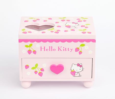 pizza-kei cute pizza kei cute hello kitty new sanrio sanrio.com strawberry collection harajuku kawaii collection plush doll pastel japan japanese mascot home item items jewelry box sweet heart pink