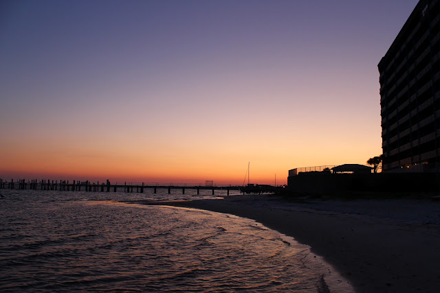 sunrise behind Harbour Pointe Condos