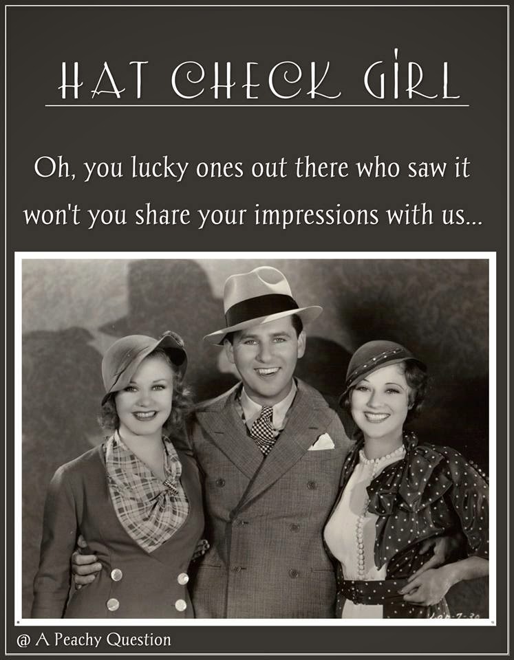 Reviews and comments on HAT CHECK GIRL