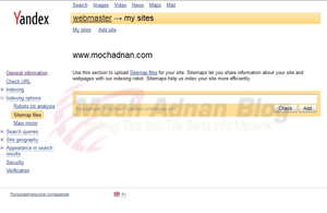 Cara Submit Sitemap/Peta Situs Ke Yandex
