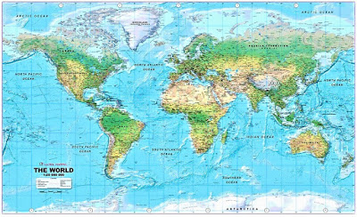 gambar peta dunia modern