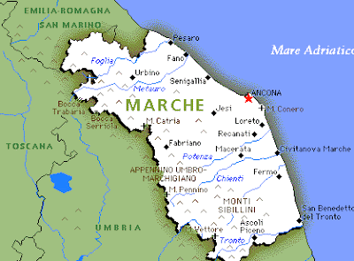 Marche Map Political Regions