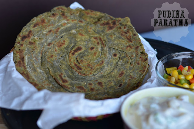 Prepare pudina paratha in breakfast