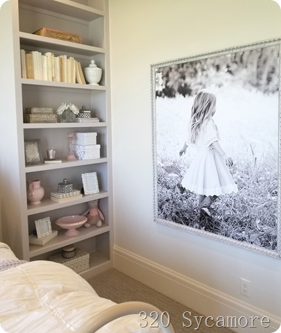 gray pink girls room