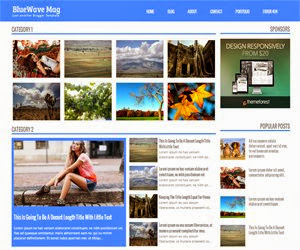 BlueWave Mag Blogger Template