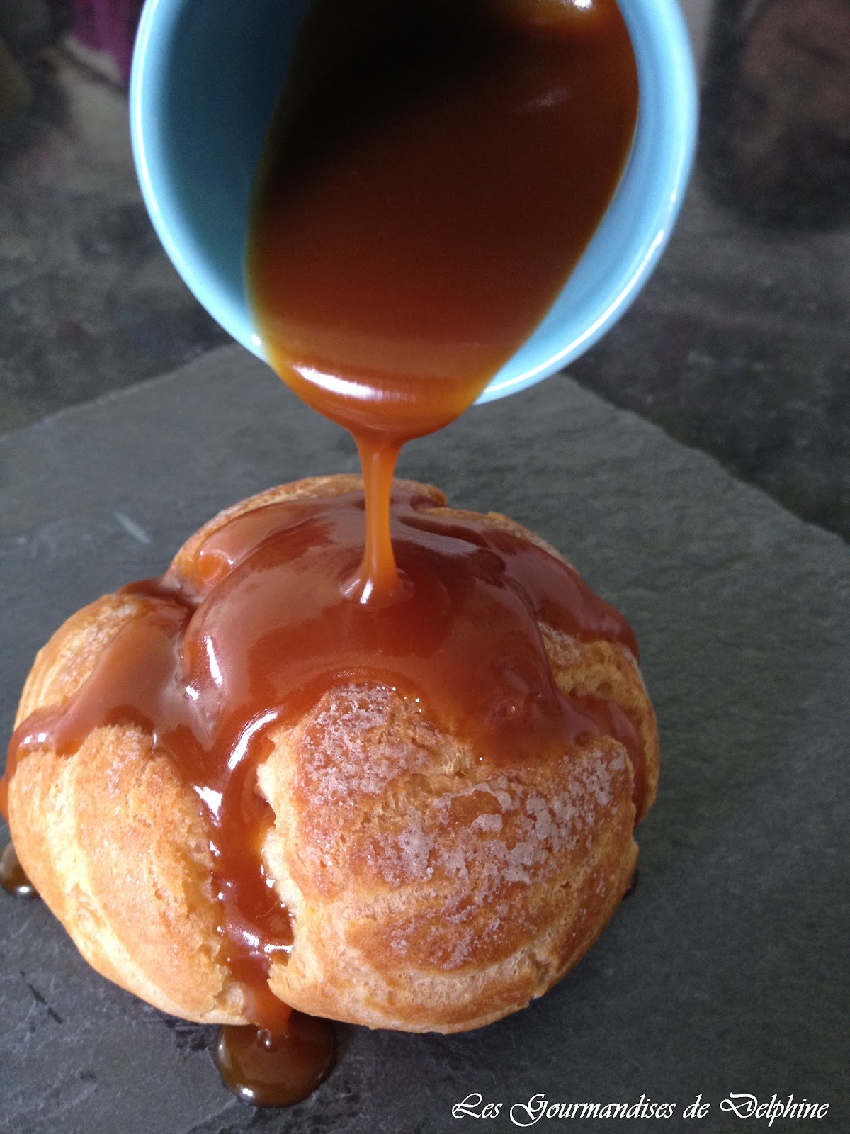 Choux A La Creme Sauce Caramel Au Beurre Sale