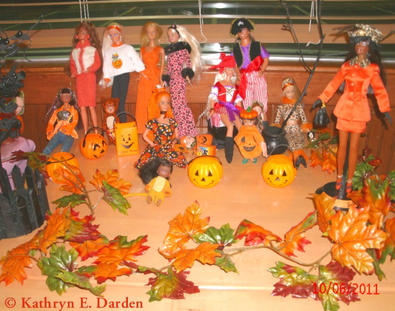 in their Halloween finery.