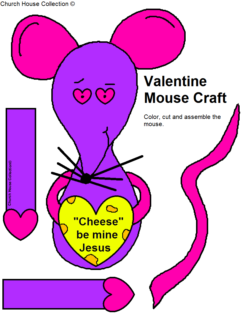 Mouse+Valentine+Craft+Cheese+Be+Mine+Cutout+For+Kids+Sunday+School+or+Childrens+Church+Template+Pattern+2