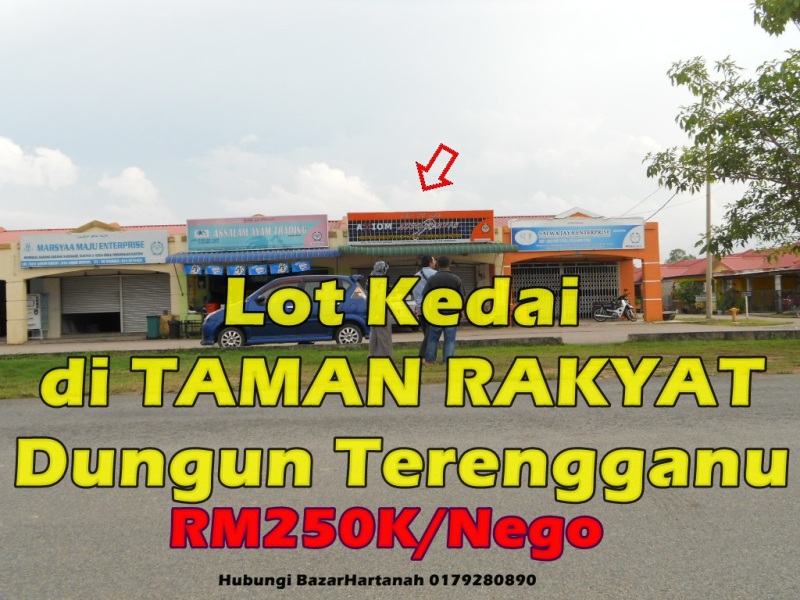 Hartanah Untuk Dijual Rumah  Kedai di Taman Rakyat Jaya Dungun