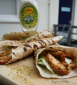 Zesty Mojito sauce and chicken tikka wraps from www.anyonita-nibbles.com