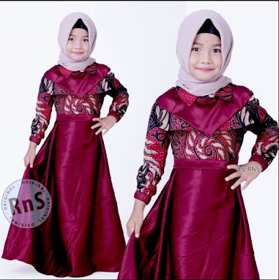 Model Baju batik anak perempuan terbaru