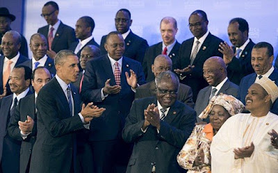 African leaders and Barack Obama