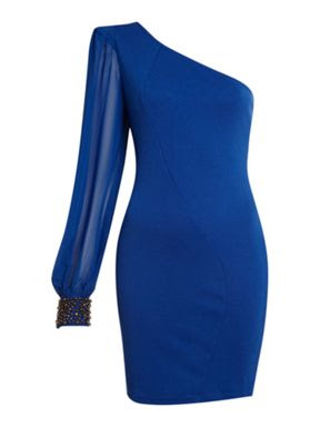 One sleeve body con dress 