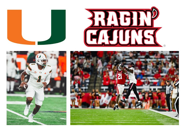 2024-25 FVB Sports FBS Playoffs 1st round Miami Hurricanes vs Louisiana Ragin' Cajuns