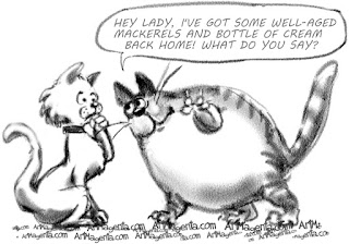 Cute cats on the internet. A cartoon by cartoonist Artmagenta