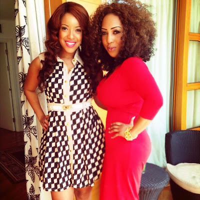 Funmi Ogunja And Joselyn Dumas Spotted On Set