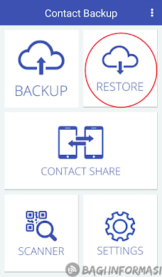 Restore kontak di android