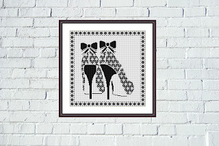 High heels cross stitch Geometric - Tango Stitch