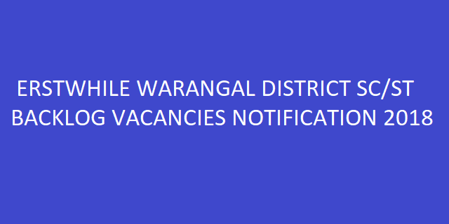 TS Notifications, TS Recruitment, Warangal District, Backlog Vacancies, SC/CT Backlog Posts, Erstwhile Warangal District Vacancies, Junior Assistant Posts, Typist jobs, Shroff Posts, Office Subordinate Posts