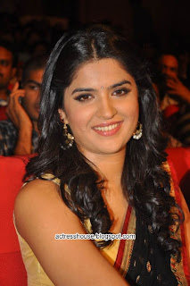 Deeksha Seth hot slevless saree stills