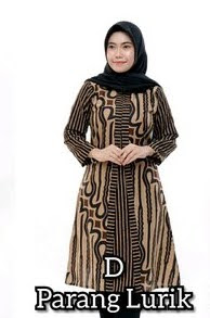 Model baju batik kerja wanita muslimah terbaru