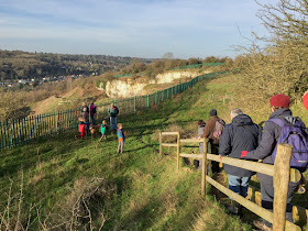 The fenced area above Riddlesdown quarry.  28 December 2015.