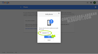 Cara ganti nomor telepon Gmail