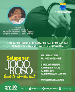 Selapanan Jogo Roso PMII Cabang Semarang ini dilaksanakan di Universitas PGRI Semarang (Upgriss)