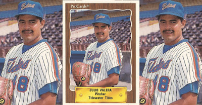 Julio Valera 1990 Tidewater Tides card