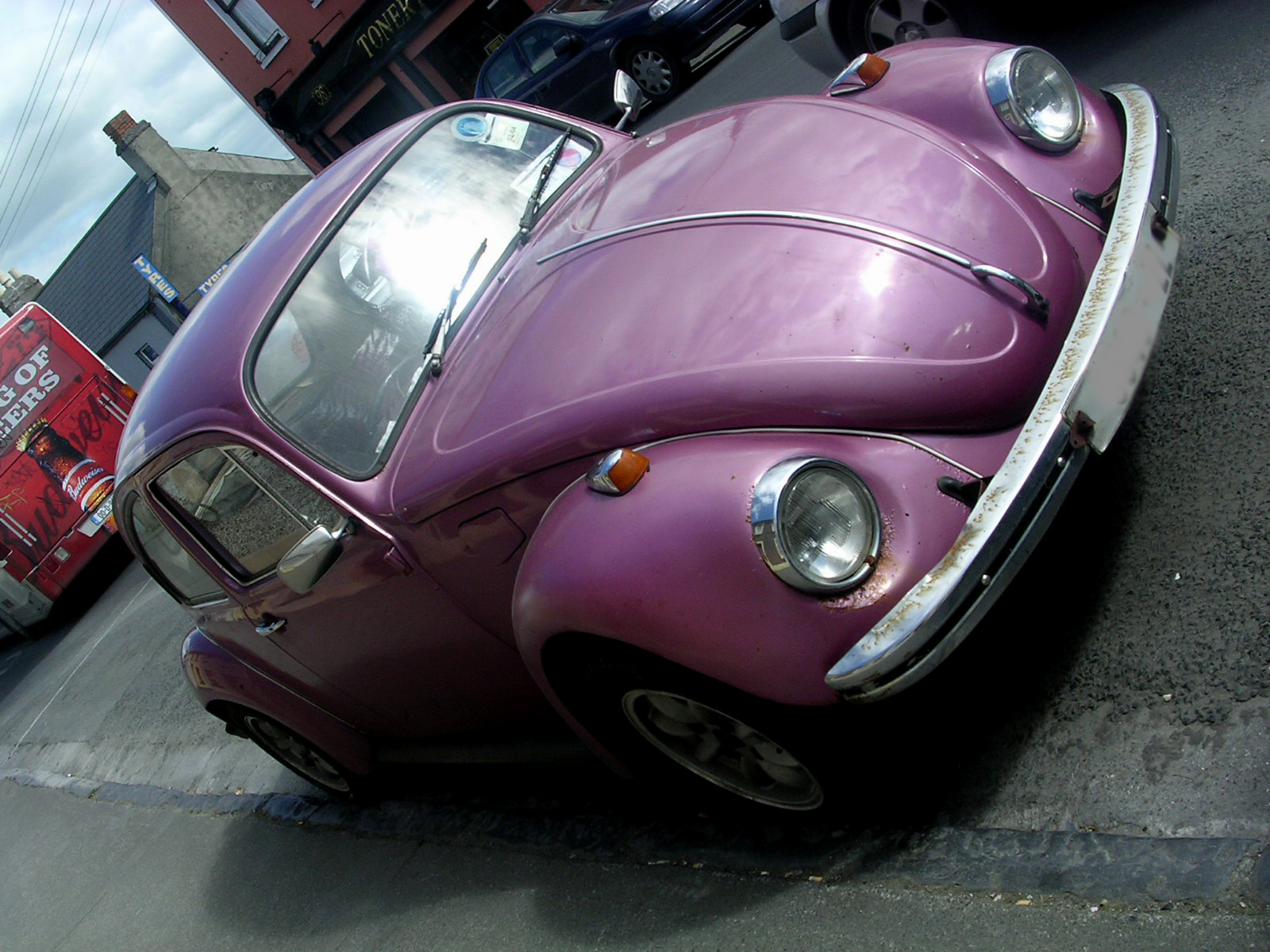 purple vintage Volkswagen