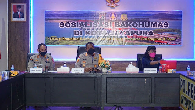 Polresta Jayapura Kota Gelar Sosialisasi Bakohumas Bersama Instansi Terkait