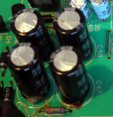 Leaking electrolytic capacitors