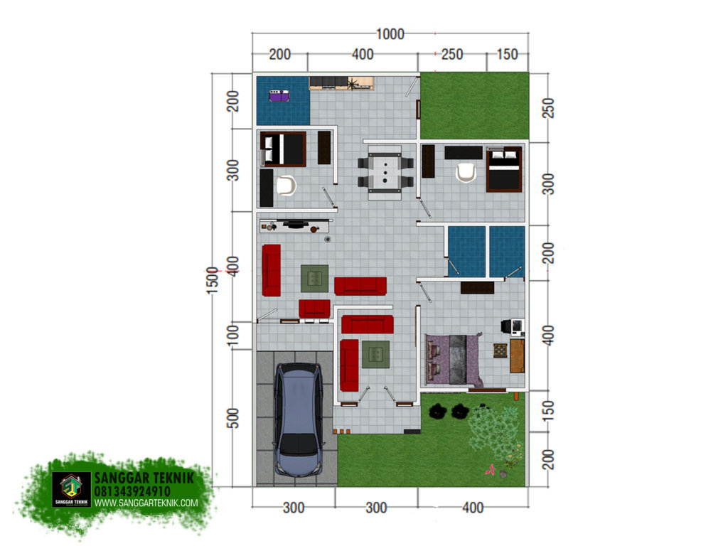 45 Desain Rumah Lantai 2 Ukuran 10x15