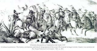 Escena de guerra mediados siglo XIX
