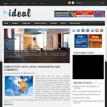 Ideal blogger template. pagination for blogger ready. magazine style template blog. image slider template blog