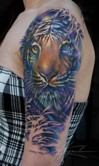 colorful tattoo sleeve designs Animal Half Sleeve Tattoos for Women ~ Best of Free Tattoos Design