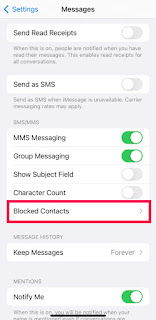 Blocked Contacts