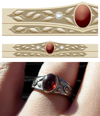 Red Classic Wedding Rings