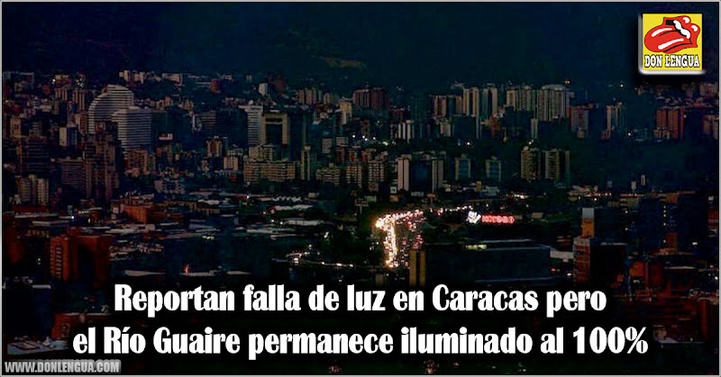 Reportan falla de luz en Caracas pero el Río Guaire permanece iluminado al 100%