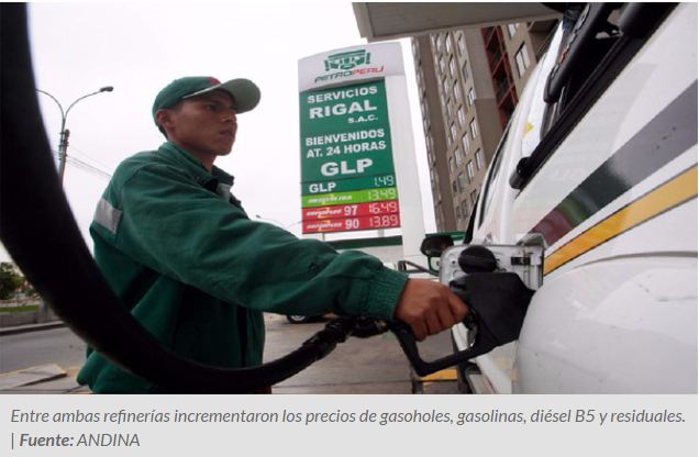 Opecu: Repsol y Petroperú subieron precios de combustibles hasta en 2.1%