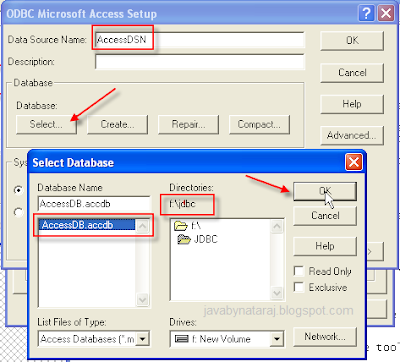 Connecting MSAccess Database using JDBC Driver_JavabynataraJ