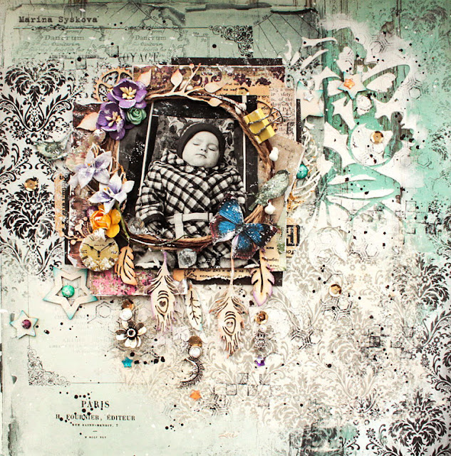 @marinasyskova #scrapbooking #layout  #mixedmedia #lo #scrap