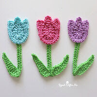 tulipanes crochet