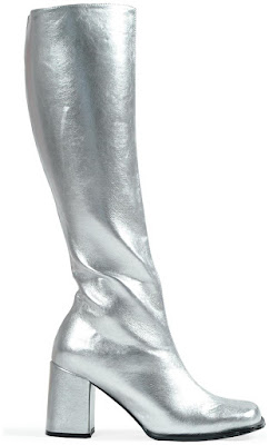 Silver Gogo Boots for Halloween