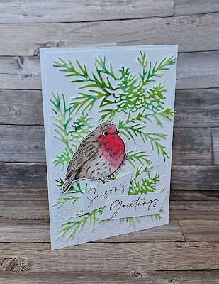 Watercolour Christmas card stampin up