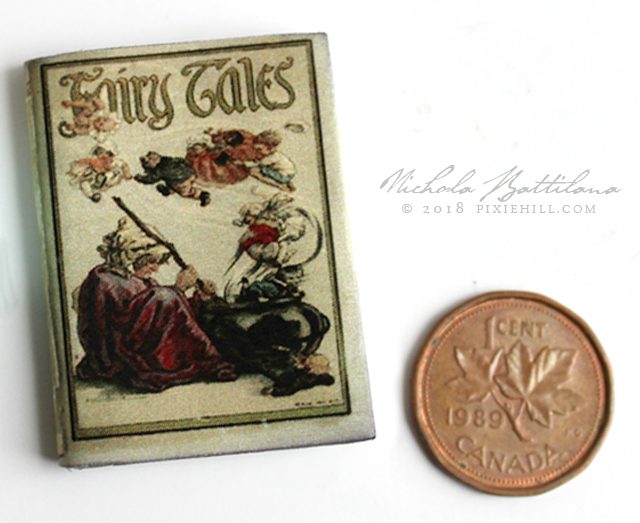 Miniature book of Fairy Tales, vial of Pixie Dust and wand charm - Nichola Battilana pixiehill.com