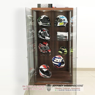 lemari pajangan kaca rak display cabinet jeffrey woodmachine shoei