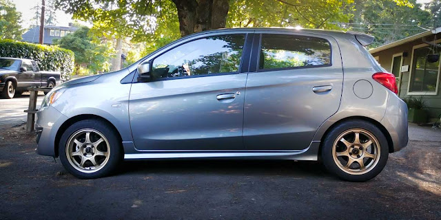 Mitsubishi Mirage Side Sill Extensions Installed 