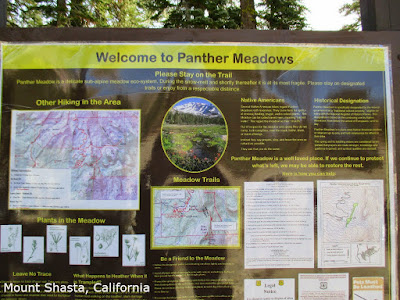 Sign at Panther Meadow on Mount Shasta - Sacred Spring