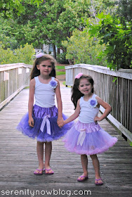 Girls' DIY Fashion, Pettiskirts and Rosette Tank Tops, Serenity Now blog